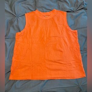 Stoic 100% Cotton Burnt Orange Outdoor Tank Top - Size Large